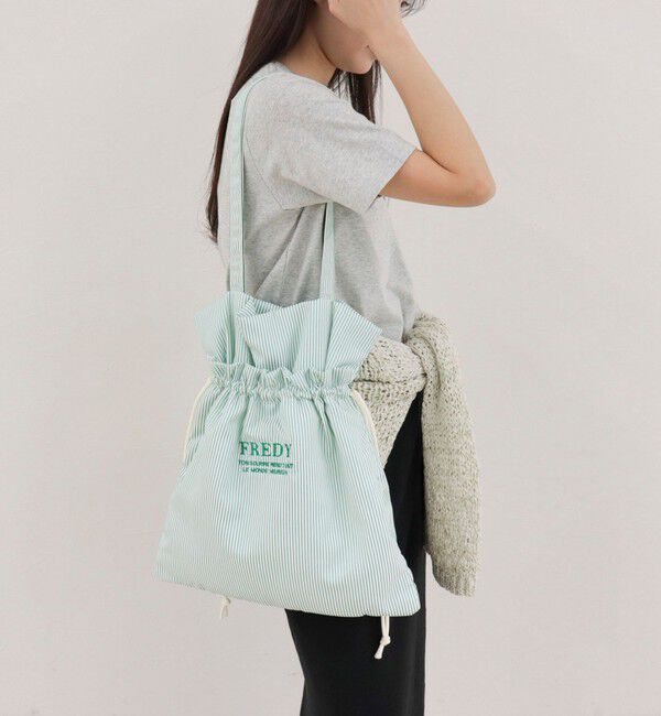 fredy emue「アウトポケットストライプロゴトートバッグ」|トートバッグ|