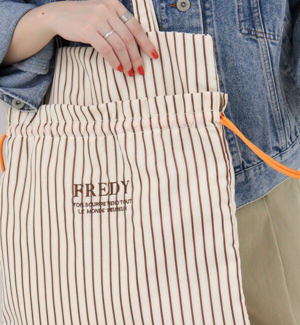 fredy emue「アウトポケットストライプロゴトートバッグ」|トートバッグ|