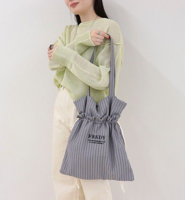 fredy emue「アウトポケットストライプロゴトートバッグ」|トートバッグ|