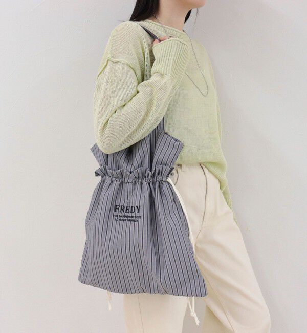 fredy emue「アウトポケットストライプロゴトートバッグ」|トートバッグ|
