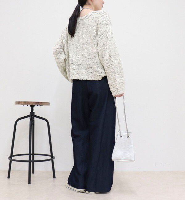 fredy emue「【低身長サイズ34有り】ライトシャンブレーデニムイージーパンツ」|チノ|