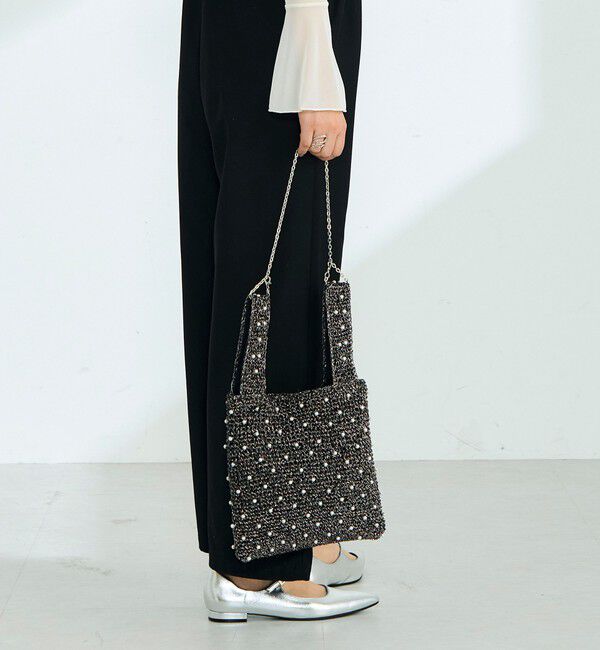 fredy emue「パール付メタリックヤーン2WAYバッグ」|ショルダー・メッセンジャー|