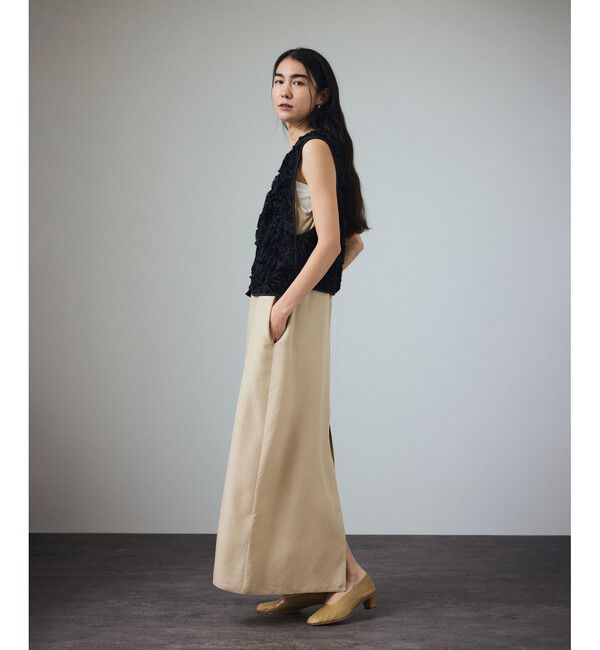 SALON adam et rope'「[25SS]GENTLE SILKノースリーブワンピース【セットアップ対応】」|ワンピース|