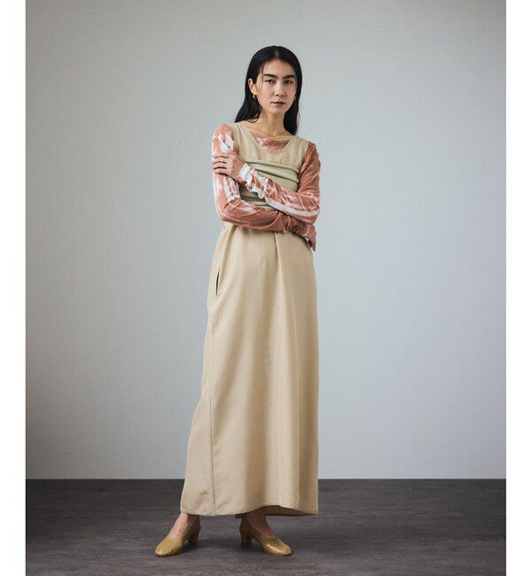 SALON adam et rope'「[25SS]GENTLE SILKノースリーブワンピース【セットアップ対応】」|ワンピース|