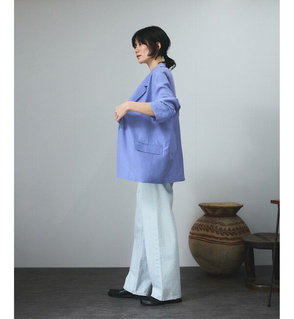 SALON adam et rope'「[25SS]GENTLE SILK ジャケット【セットアップ対応・洗える】」|テーラードジャケット|