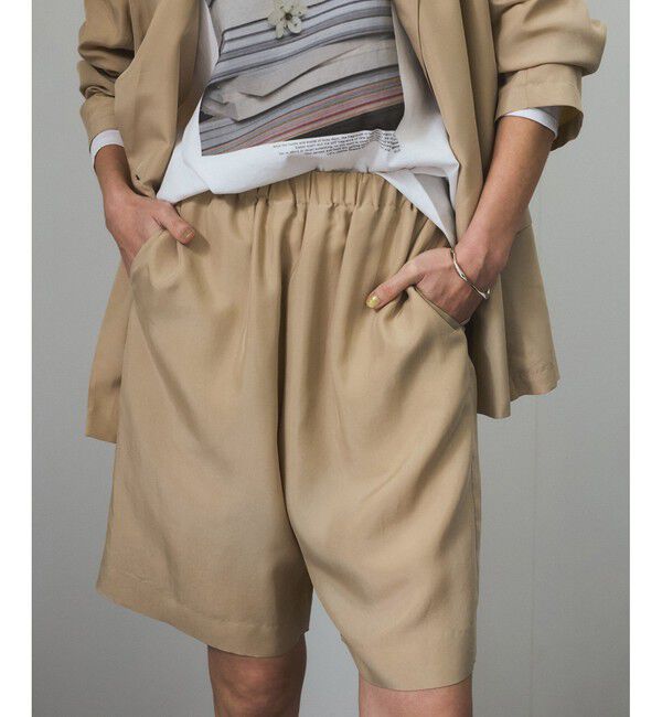 SALON adam et rope'「[25SS]GENTLE SILKショートパンツ【セットアップ対応】」|チノ|