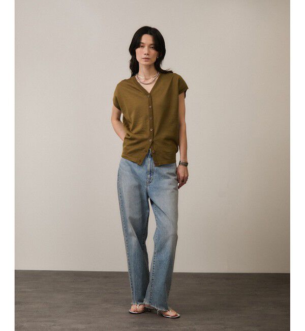 SALON adam et rope'「リネンニットベスト2WAYカーディガン［ドライタッチ・洗える］」|カーディガン|