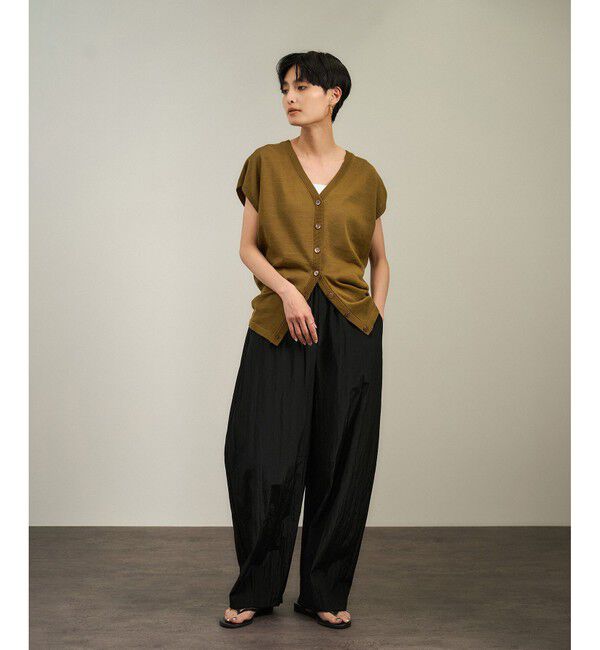 SALON adam et rope'「リネンニットベスト2WAYカーディガン［ドライタッチ・洗える］」|カーディガン|