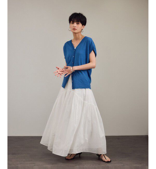 SALON adam et rope'「リネンニットベスト2WAYカーディガン［ドライタッチ・洗える］」|カーディガン|