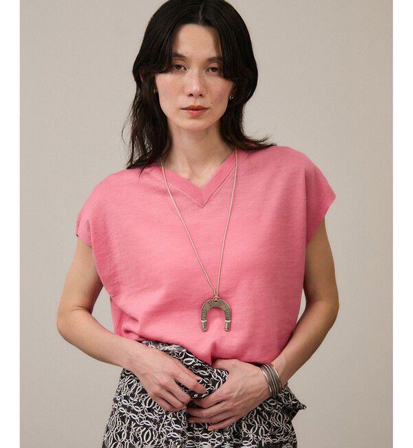 SALON adam et rope'「リネンニットベスト2WAYカーディガン［ドライタッチ・洗える］」|カーディガン|