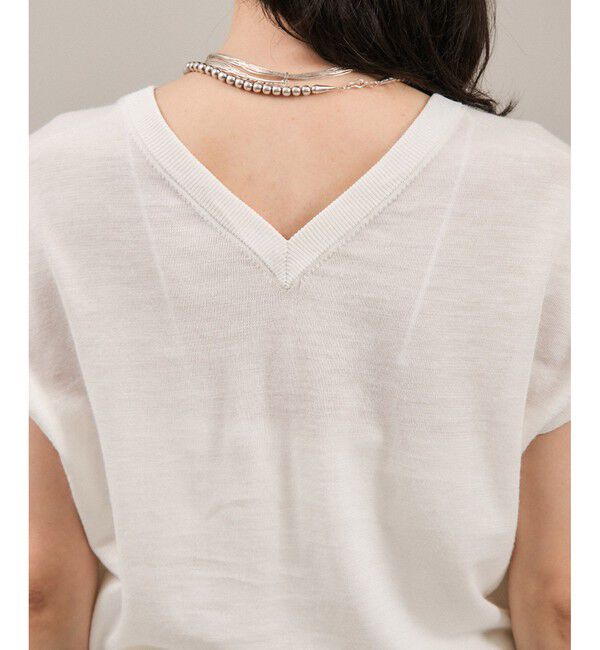 SALON adam et rope'「リネンニットベスト2WAYカーディガン［ドライタッチ・洗える］」|カーディガン|