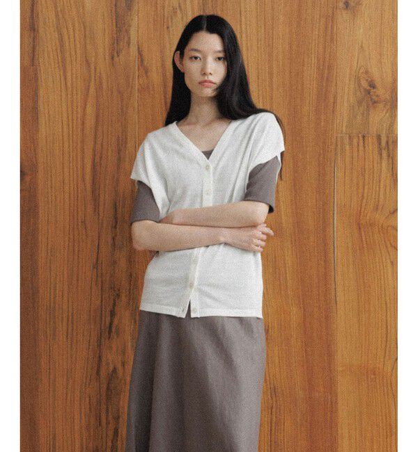 SALON adam et rope'「リネンニットベスト2WAYカーディガン［ドライタッチ・洗える］」|カーディガン|