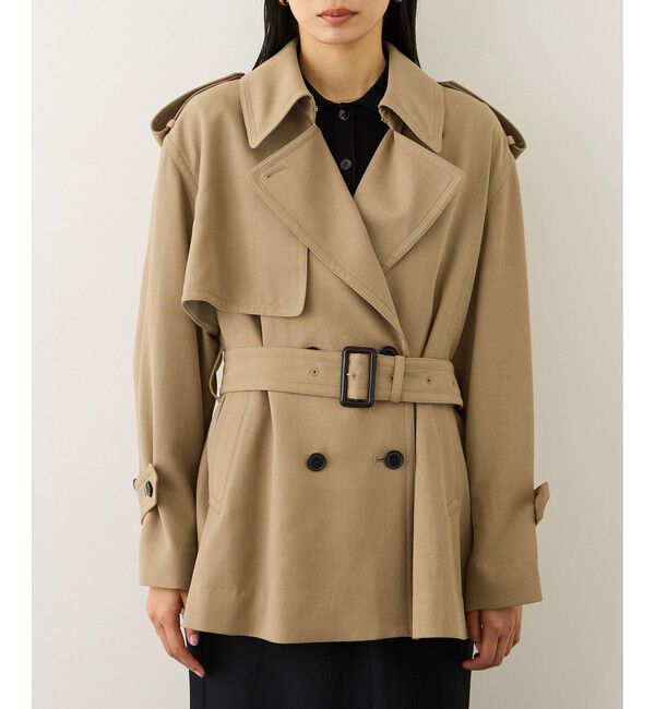 ROPE「【MANTECO(マンテコ)】テンセルウールミドル丈トレンチコート」|トレンチコート|