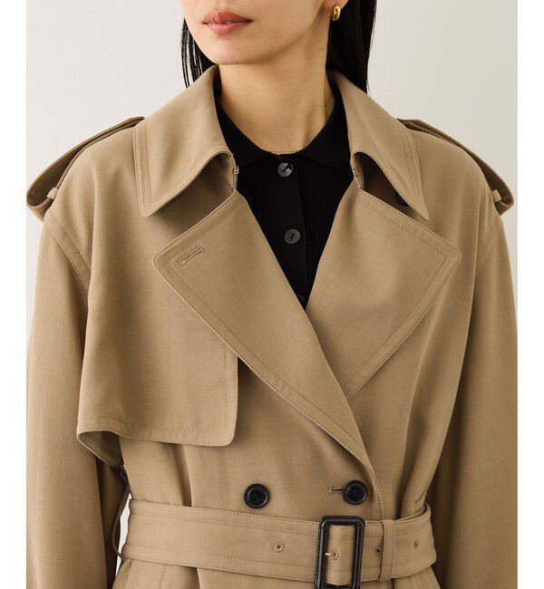 ROPE「【MANTECO(マンテコ)】テンセルウールミドル丈トレンチコート」|トレンチコート|