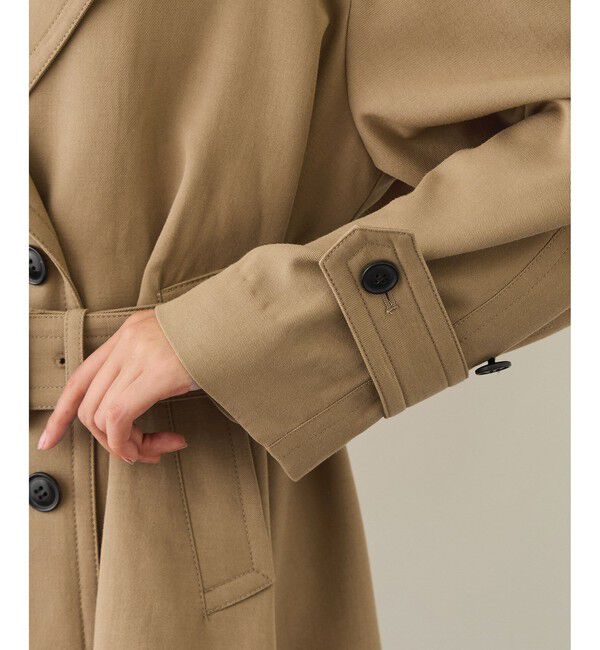 ROPE「【MANTECO(マンテコ)】テンセルウールミドル丈トレンチコート」|トレンチコート|