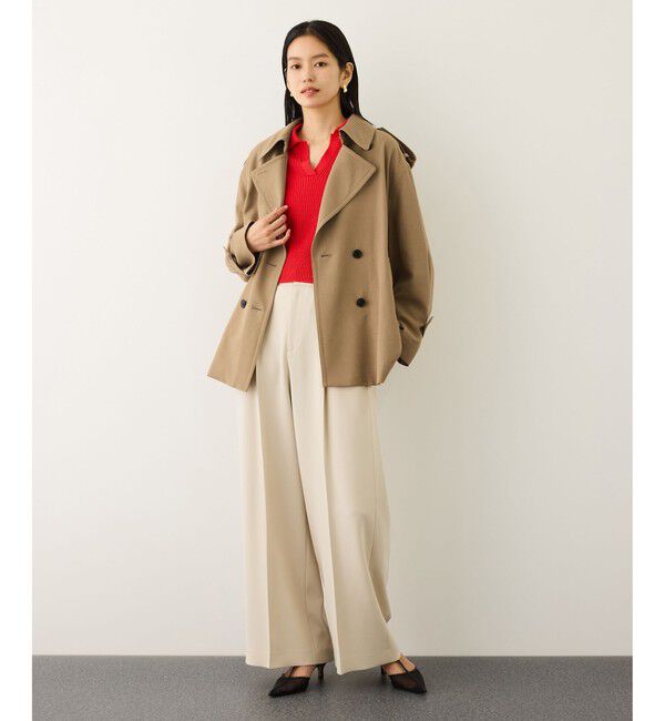 ROPE「【MANTECO(マンテコ)】テンセルウールミドル丈トレンチコート」|トレンチコート|