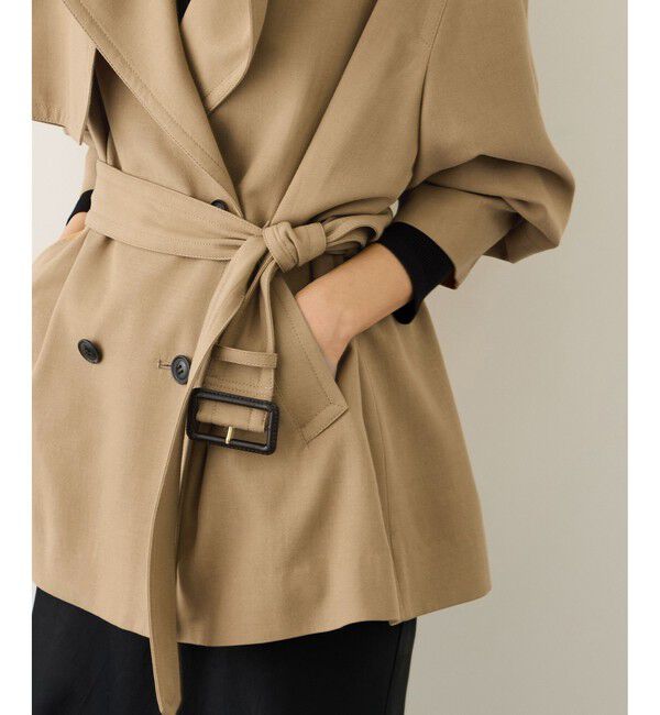 ROPE「【MANTECO(マンテコ)】テンセルウールミドル丈トレンチコート」|トレンチコート|