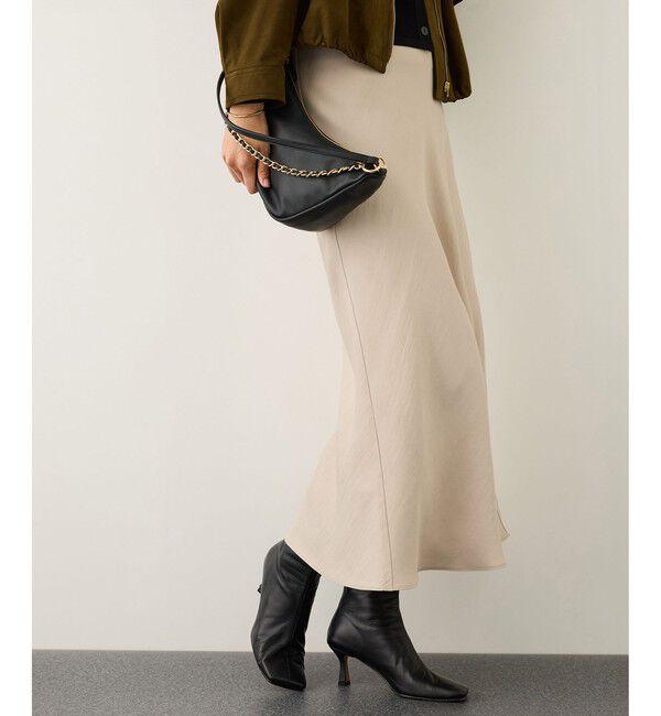 ROPE「リンクルサテンマーメイドスカート」|スカート|