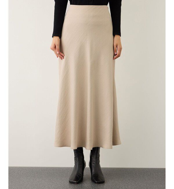 ROPE「リンクルサテンマーメイドスカート」|スカート|