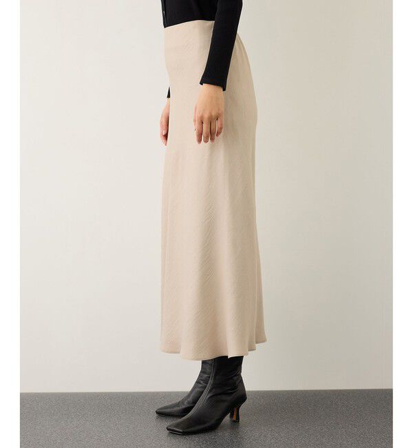 ROPE「リンクルサテンマーメイドスカート」|スカート|