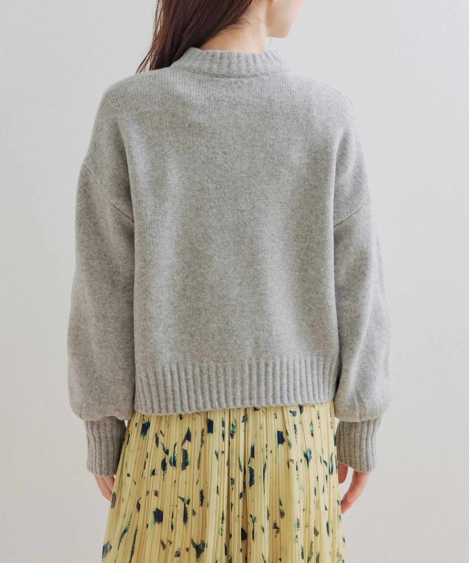 VIS「【洗える】レトロ釦ボリュームスリーブカーディガン」|カーディガン|