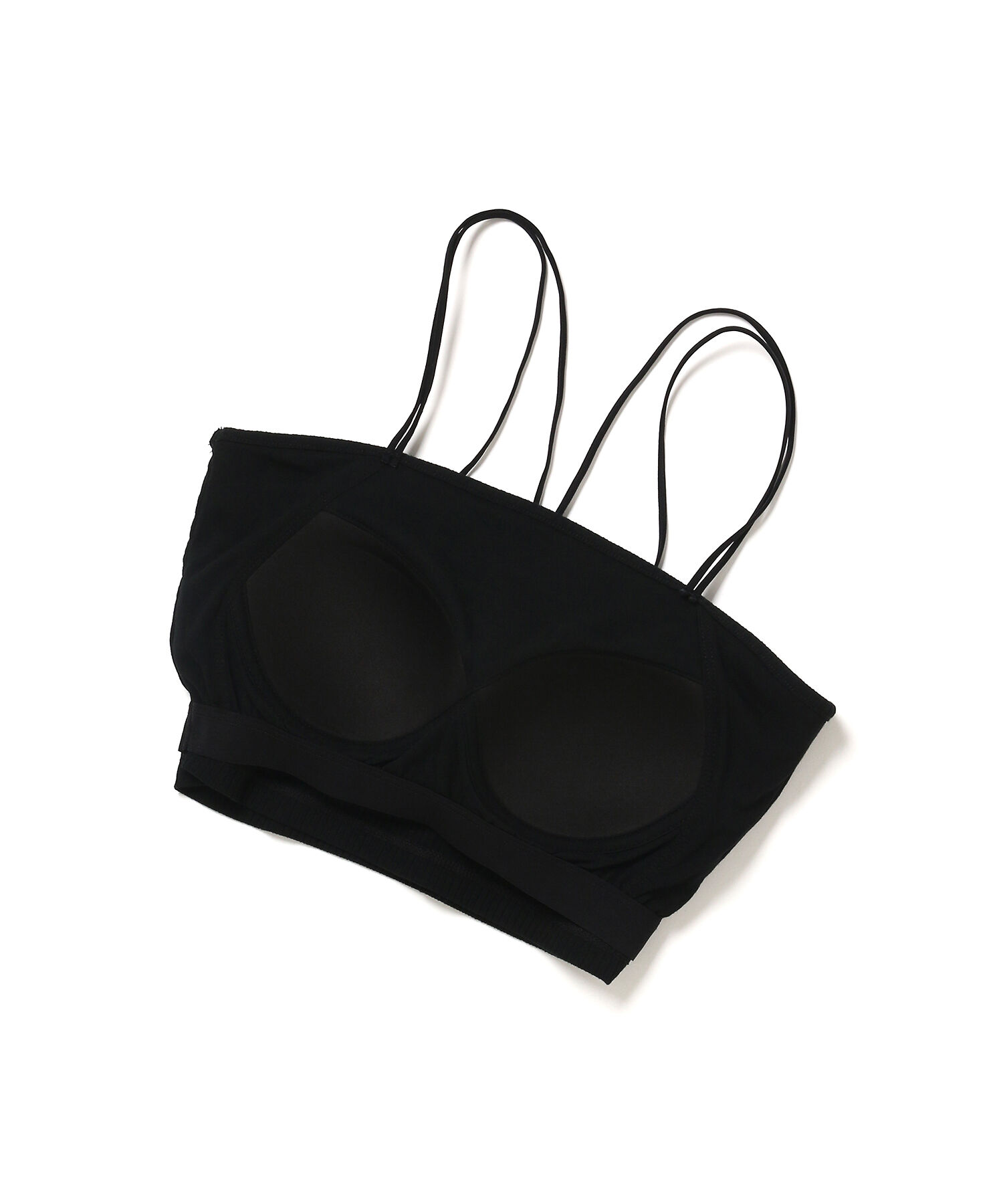 VIS「【ViVi12月号掲載】【選べる着丈】カップ付きロゴ刺繍キャミソール【洗える】」|キャミソール|