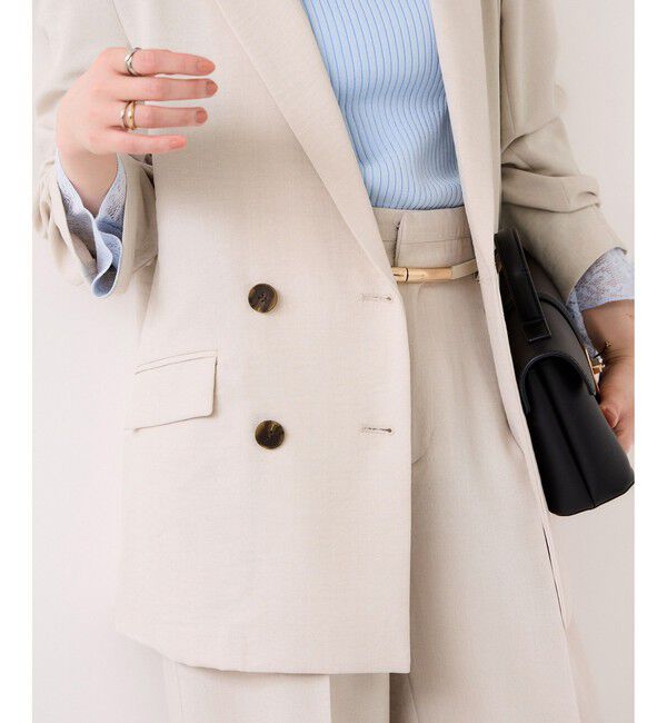 VIS「美easyリネンライクテーラードジャケット/イージーケア・接触冷感・セットアップ対応」|テーラードジャケット|