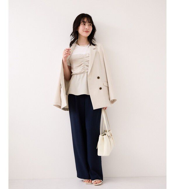 VIS「美easyリネンライクテーラードジャケット/イージーケア・接触冷感・セットアップ対応」|テーラードジャケット|