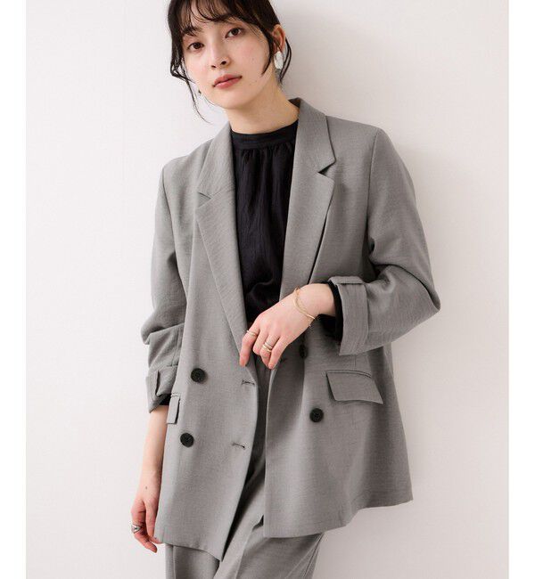 VIS「美easyリネンライクテーラードジャケット/イージーケア・接触冷感・セットアップ対応」|テーラードジャケット|