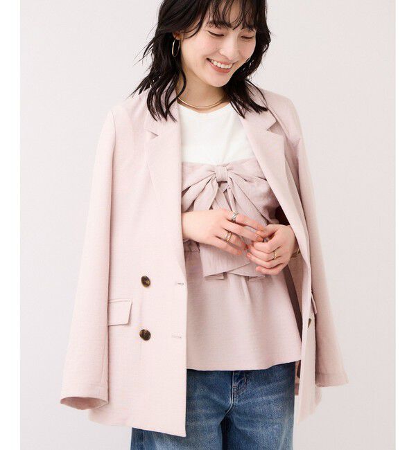 VIS「美easyリネンライクテーラードジャケット/イージーケア・接触冷感・セットアップ対応」|テーラードジャケット|