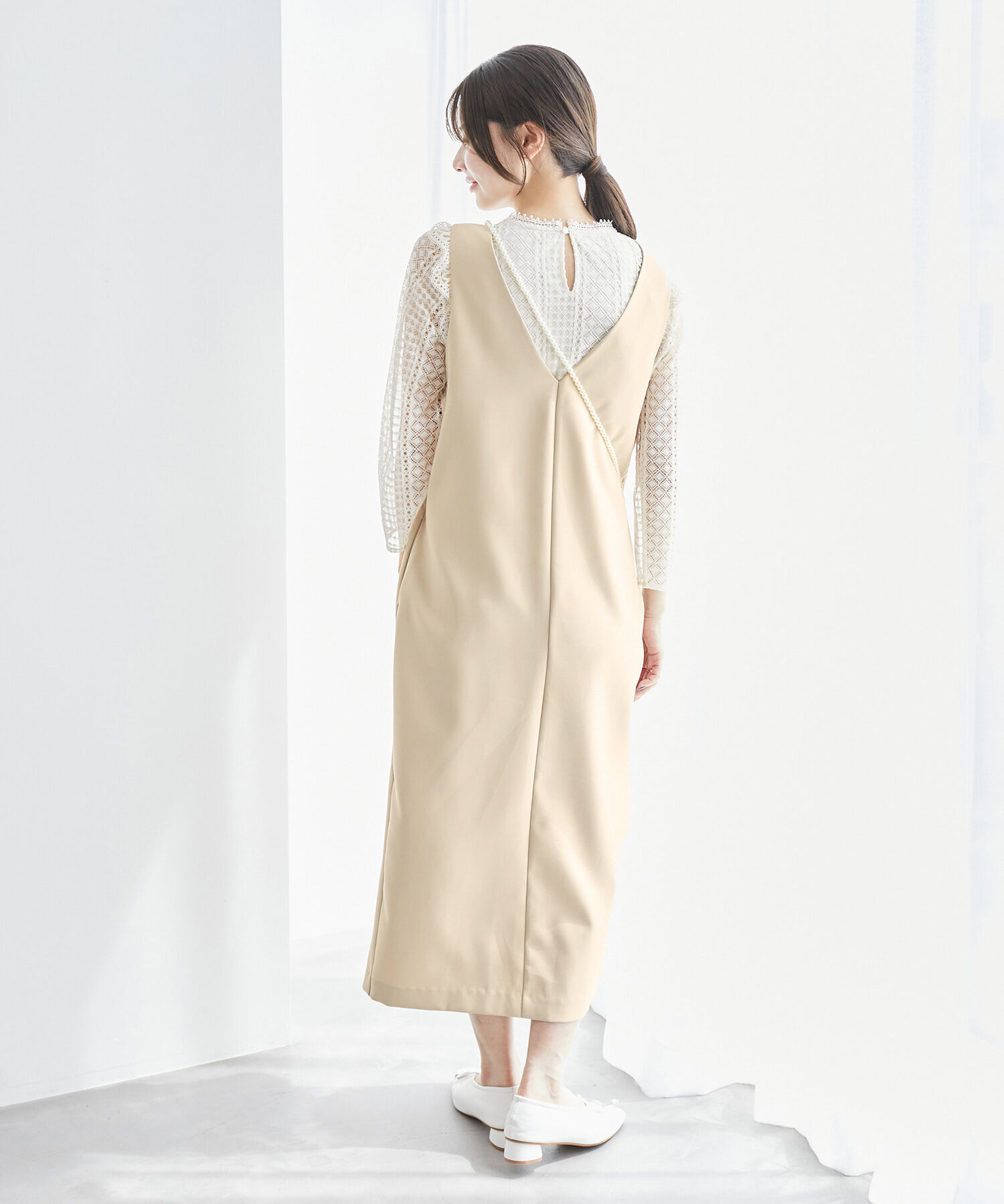 Rope&rsquo;Picnic「ブライトシリーズ/ジャンパースカート/2WAY・リンクコーデ」|ジャンパースカート|