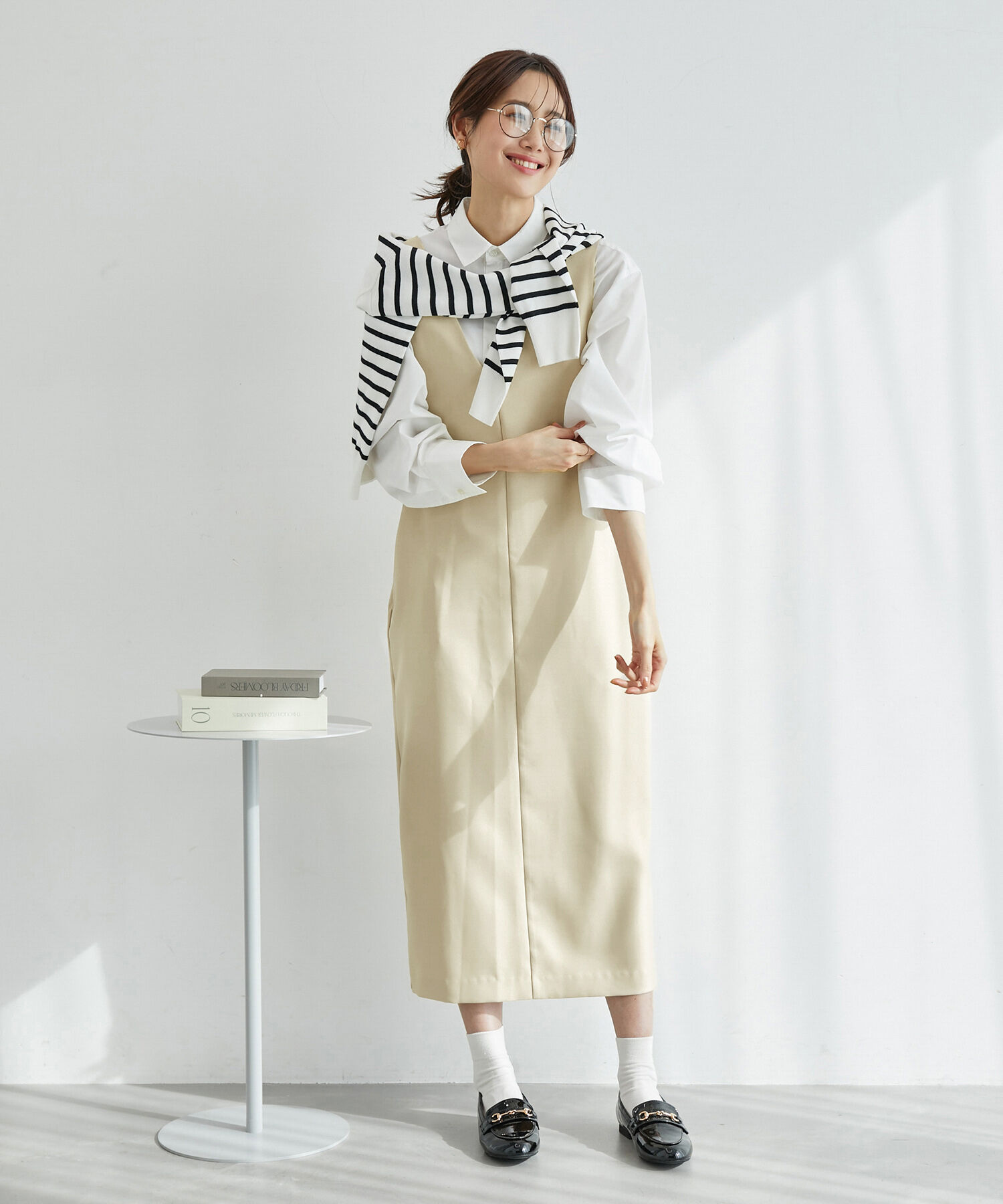 Rope&rsquo;Picnic「ブライトシリーズ/ジャンパースカート/2WAY・リンクコーデ」|ジャンパースカート|