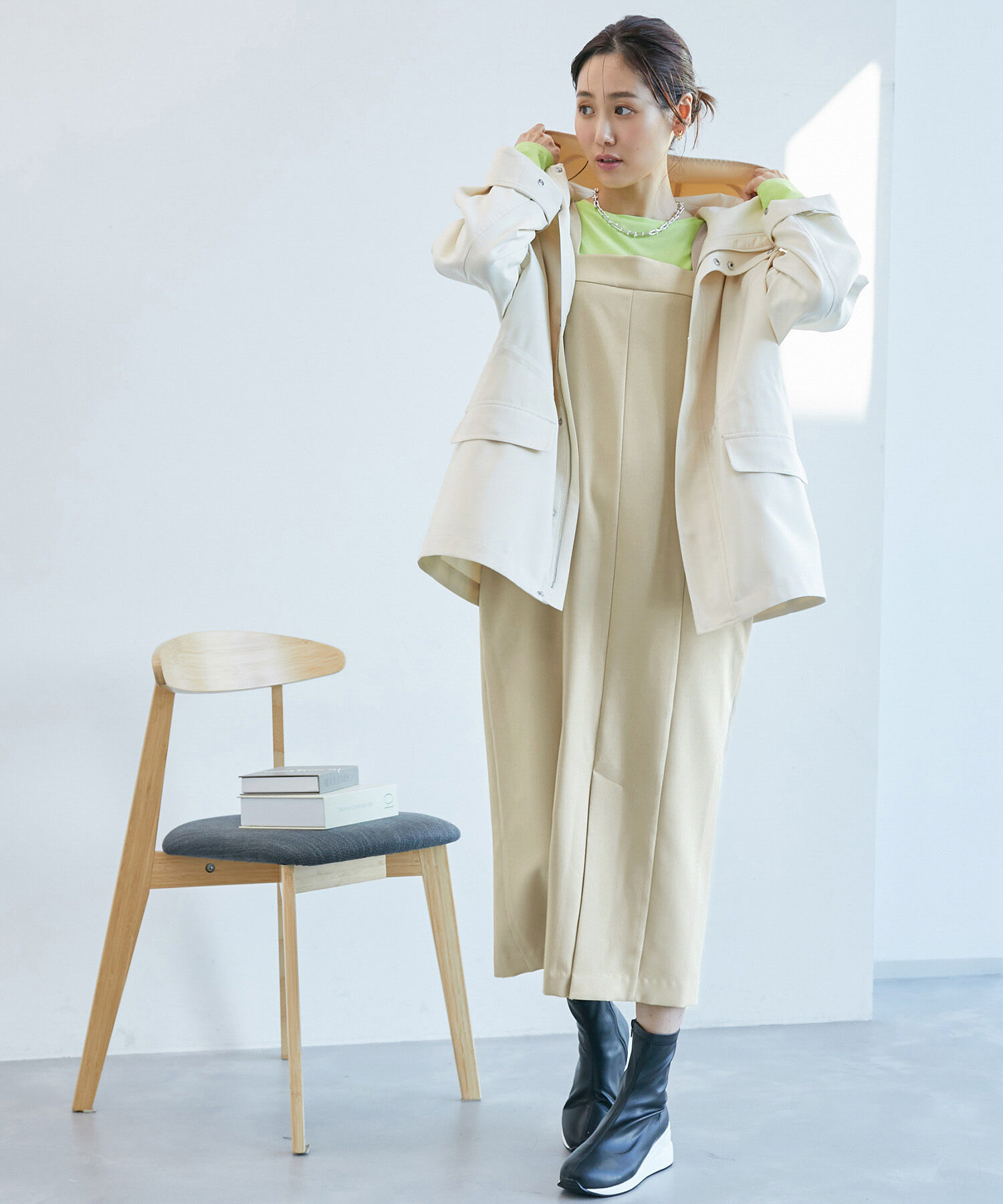 Rope&rsquo;Picnic「ブライトシリーズ/ジャンパースカート/2WAY・リンクコーデ」|ジャンパースカート|