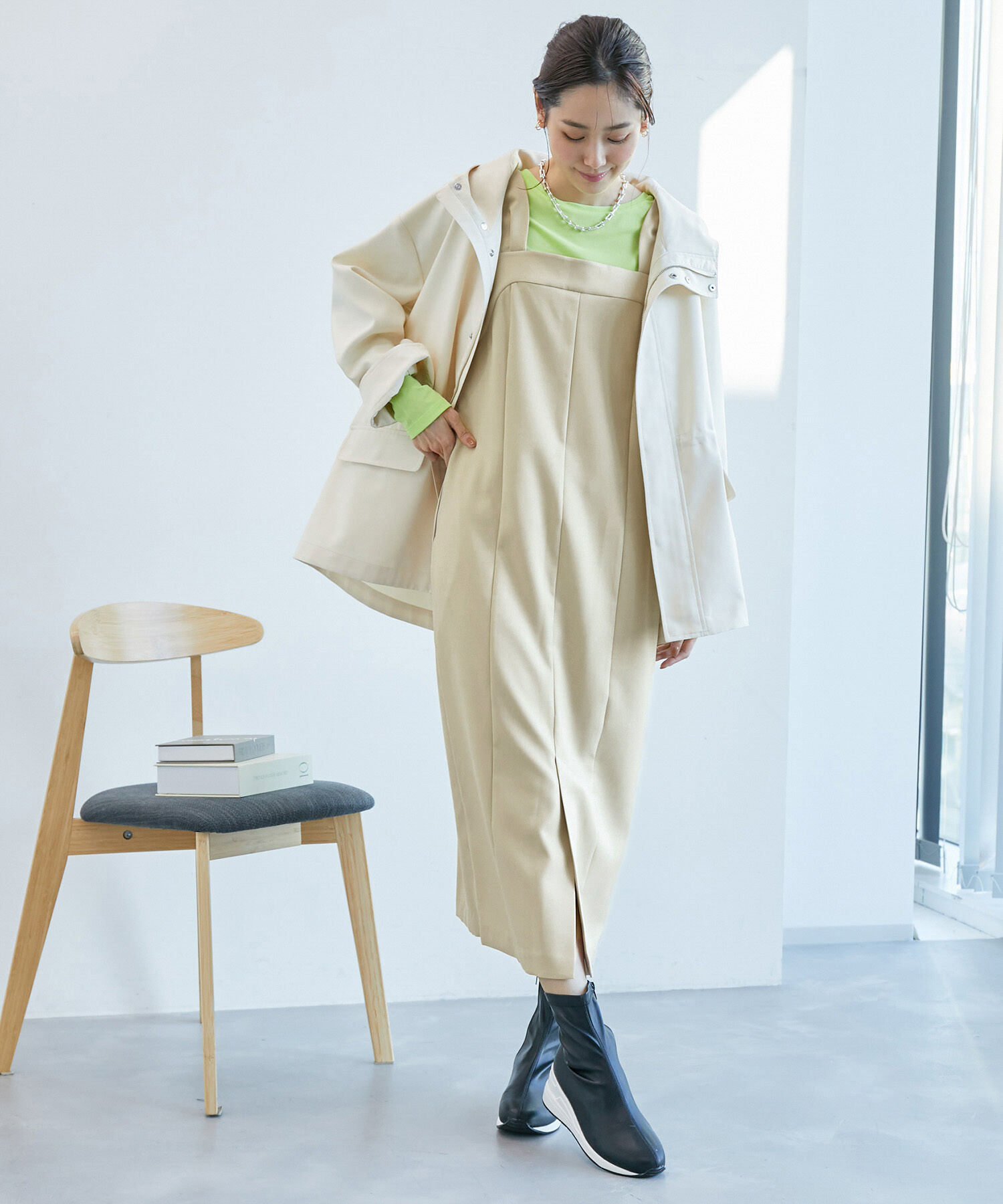 Rope&rsquo;Picnic「ブライトシリーズ/ジャンパースカート/2WAY・リンクコーデ」|ジャンパースカート|