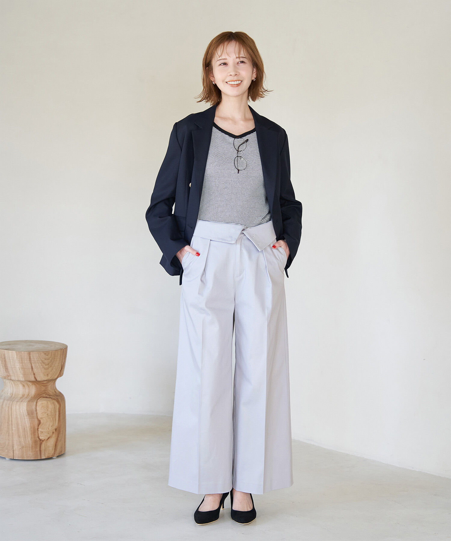 Rope&rsquo;Picnic「防汚加工/タックワイドパンツ」|その他|