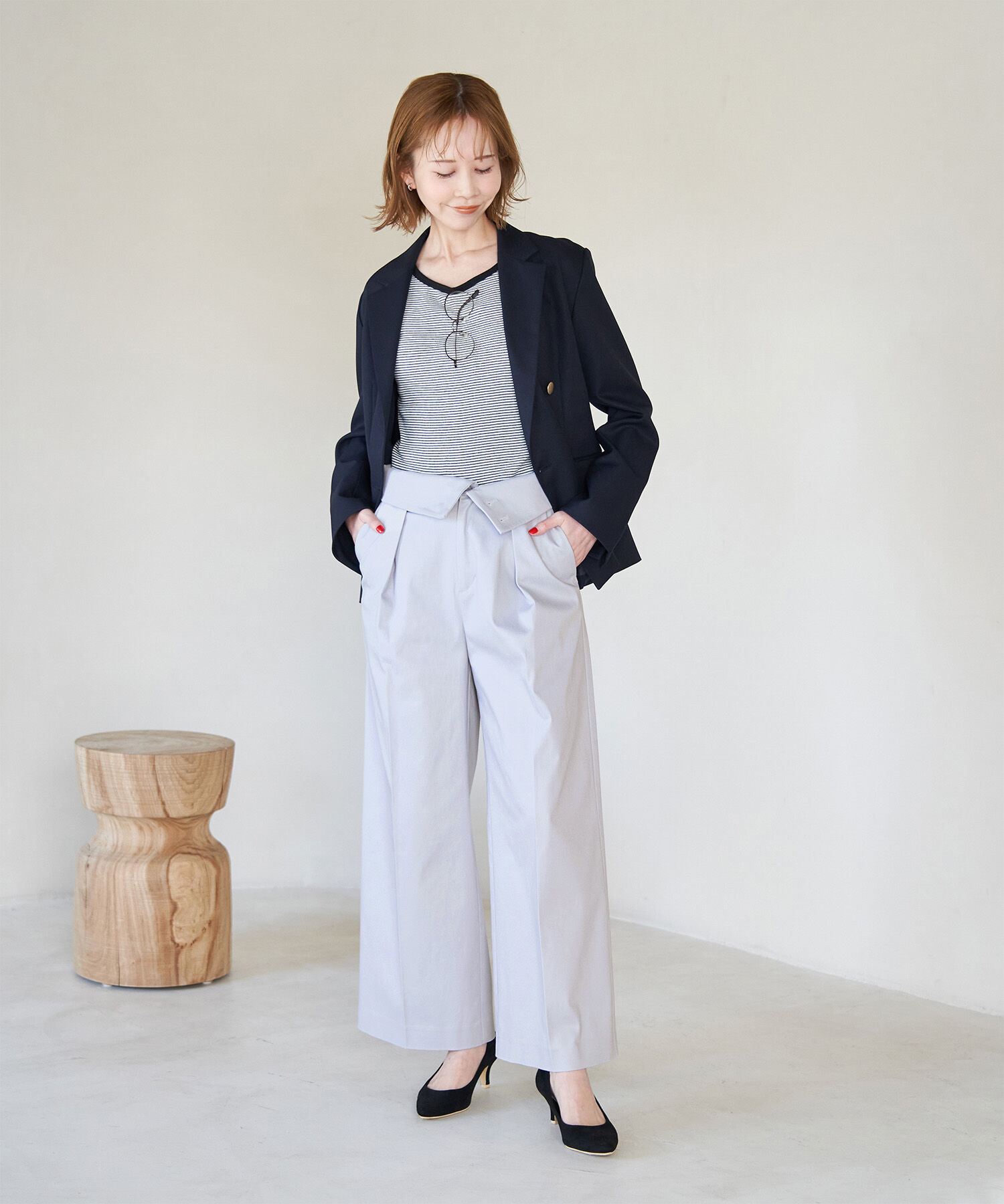 Rope&rsquo;Picnic「防汚加工/タックワイドパンツ」|その他|