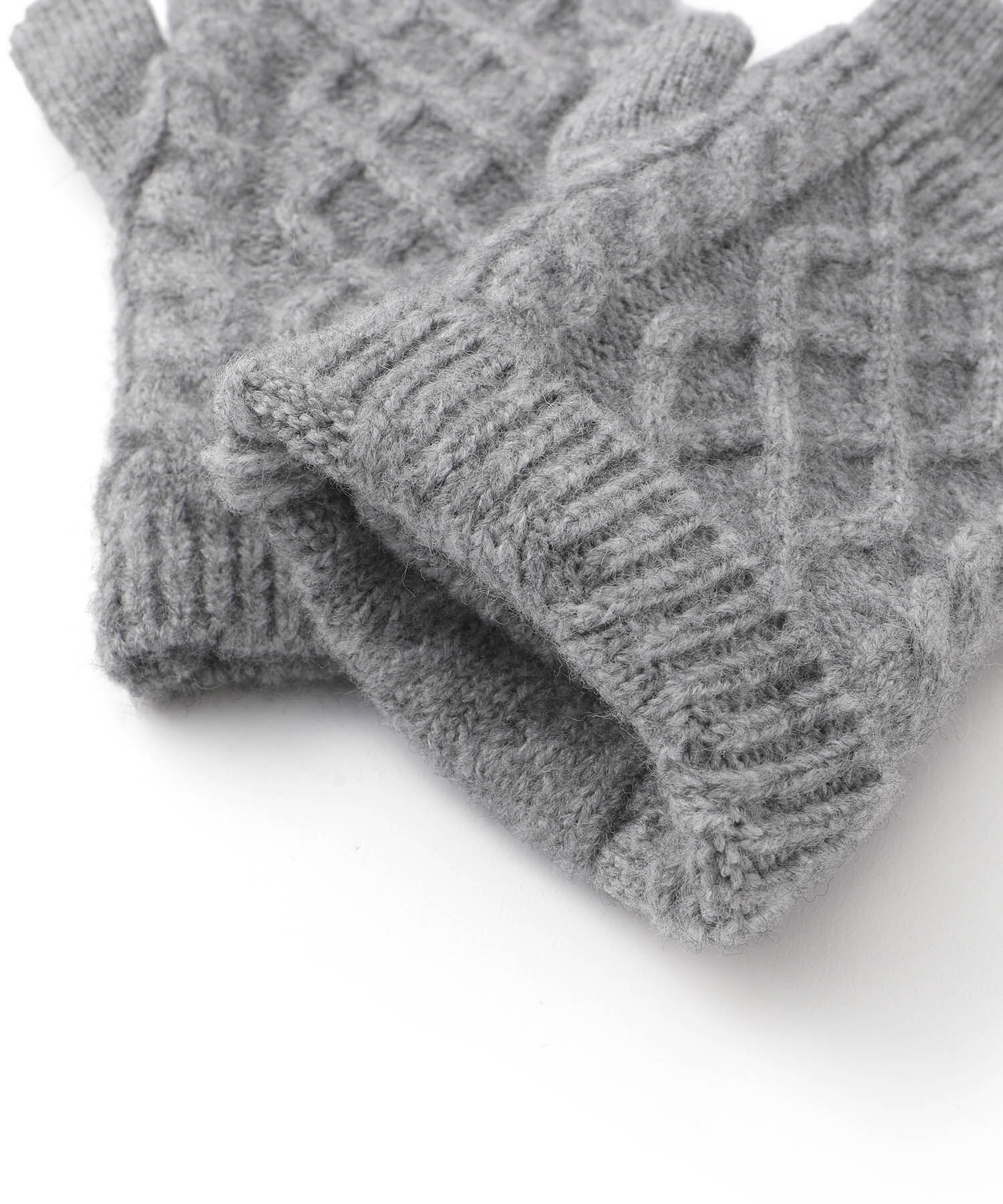 ROPE PICNIC PASSAGE「3WAY/ケーブル編み&times;リブ編みニットグローブ」|手袋|