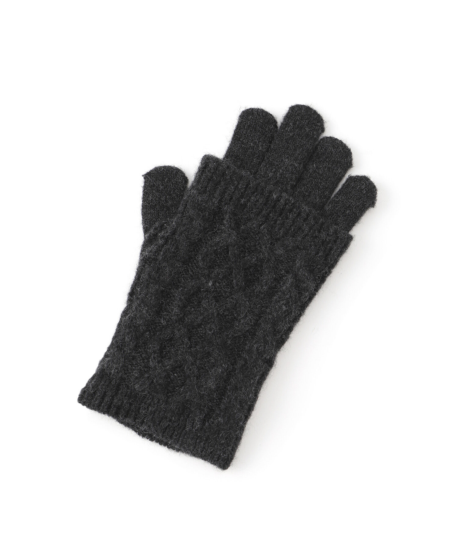 ROPE PICNIC PASSAGE「3WAY/ケーブル編み&times;リブ編みニットグローブ」|手袋|