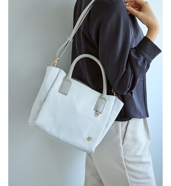 ROPE PICNIC PASSAGE「異素材コンビミドルトートバッグ/軽量・2WAY」|トートバッグ|グレーサブ(09)