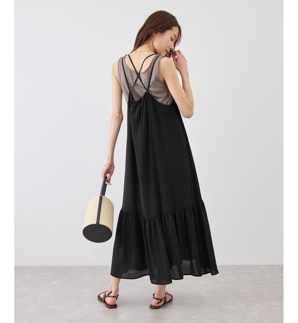 Rope&rsquo;Picnic「花柄ティアードダブルストラップキャミワンピース」|ワンピース|