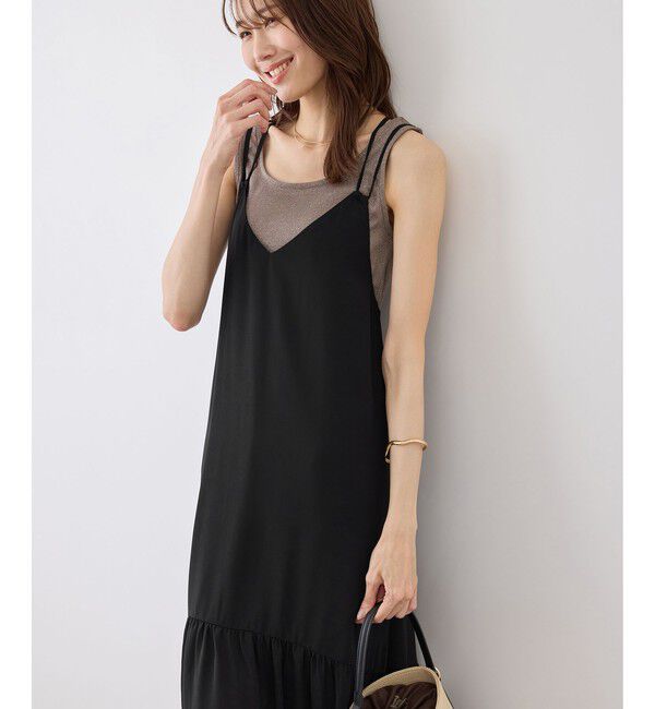 Rope&rsquo;Picnic「花柄ティアードダブルストラップキャミワンピース」|ワンピース|