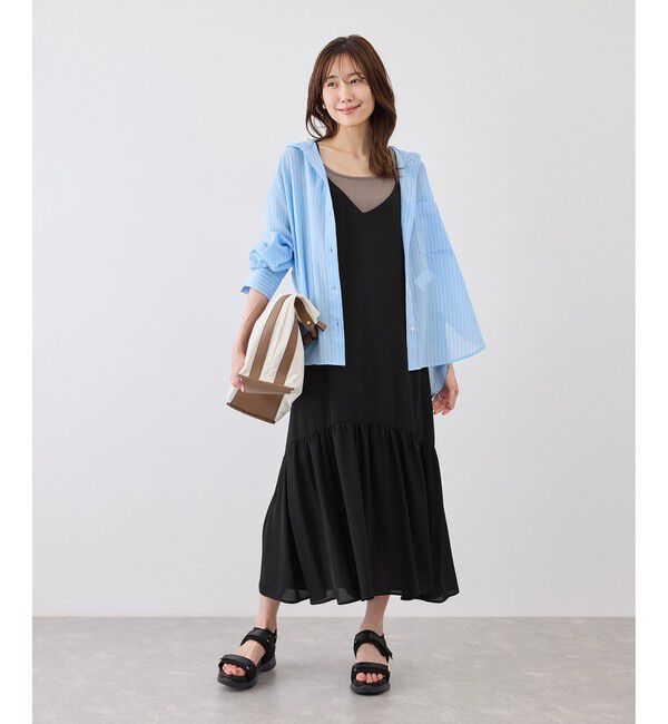 Rope&rsquo;Picnic「花柄ティアードダブルストラップキャミワンピース」|ワンピース|