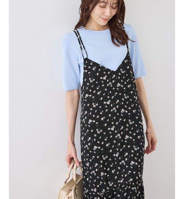 Rope&rsquo;Picnic「花柄ティアードダブルストラップキャミワンピース」|ワンピース|