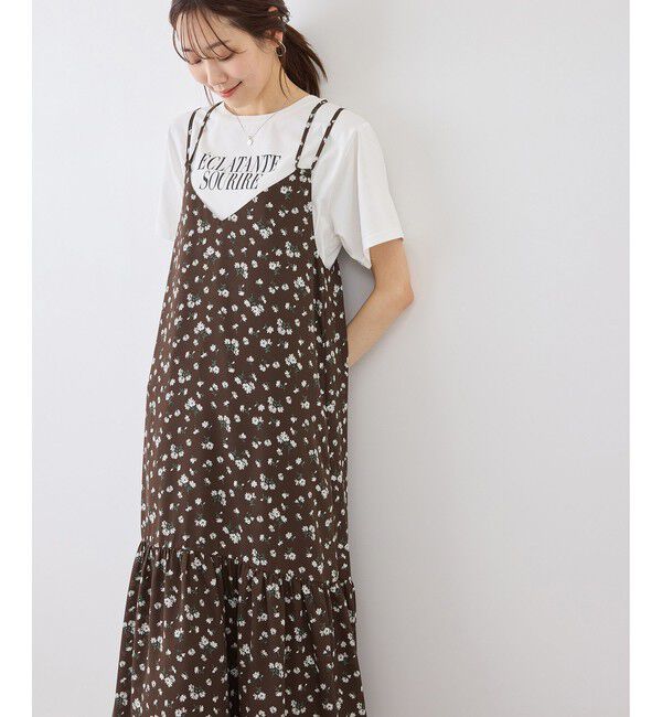 Rope&rsquo;Picnic「花柄ティアードダブルストラップキャミワンピース」|ワンピース|