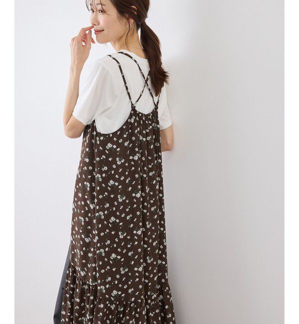Rope&rsquo;Picnic「花柄ティアードダブルストラップキャミワンピース」|ワンピース|