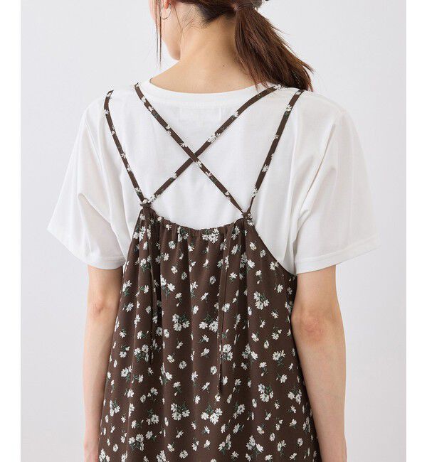 Rope&rsquo;Picnic「花柄ティアードダブルストラップキャミワンピース」|ワンピース|