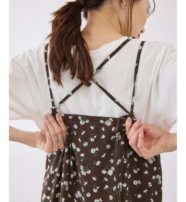 Rope&rsquo;Picnic「花柄ティアードダブルストラップキャミワンピース」|ワンピース|