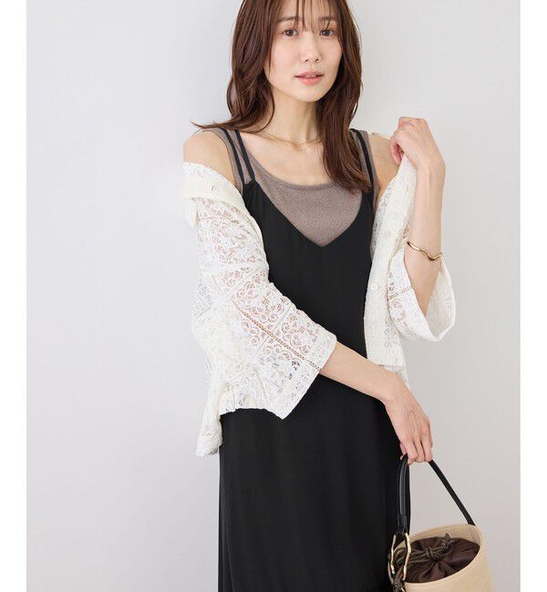 Rope&rsquo;Picnic「花柄ティアードダブルストラップキャミワンピース」|ワンピース|