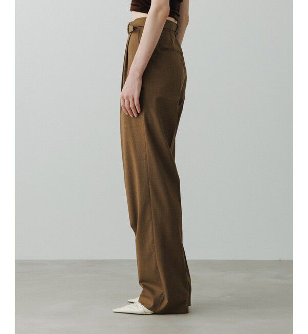 ADAM ET ROPE'「【EMOELLE】ベルテッドスラックス」|スラックス|