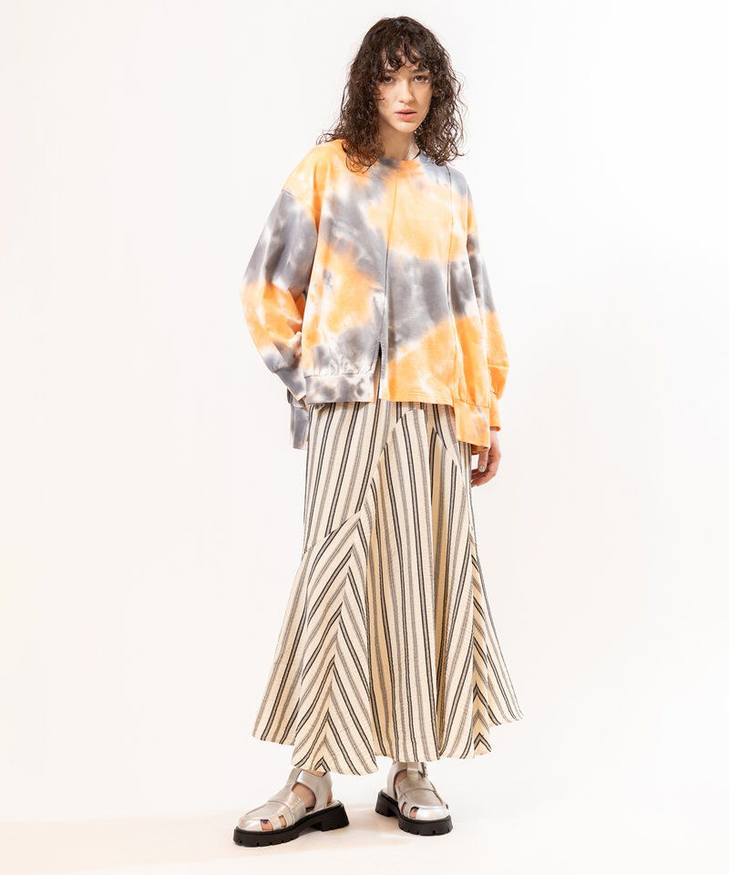  「タイダイアシンメトリープルオーバー」|スウェット・ジャージ|